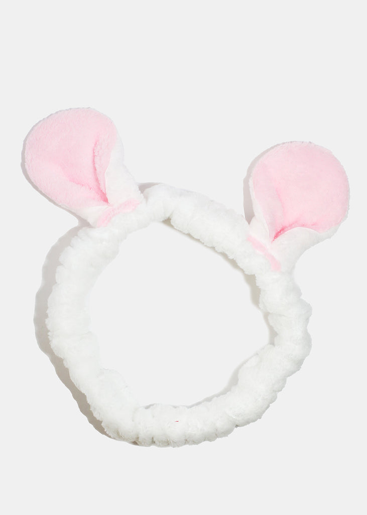 Bunny Ears Spa Headband White HAIR - Shop Miss A