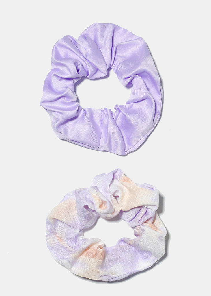 2 Piece Purple Design Scrunchies Multi HAIR - Shop Miss A