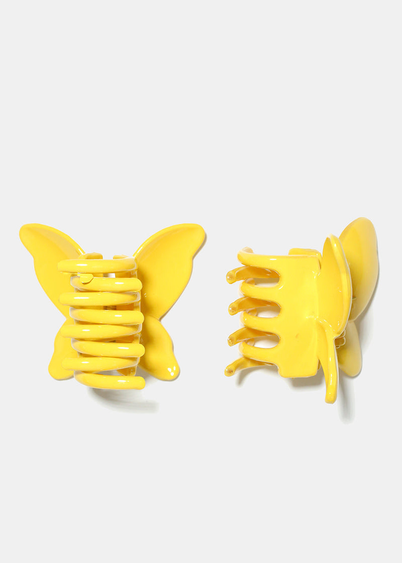 2 Piece Butterfly Claw Clip Yellow HAIR - Shop Miss A