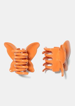 2 Piece Butterfly Claw Clip Orange HAIR - Shop Miss A