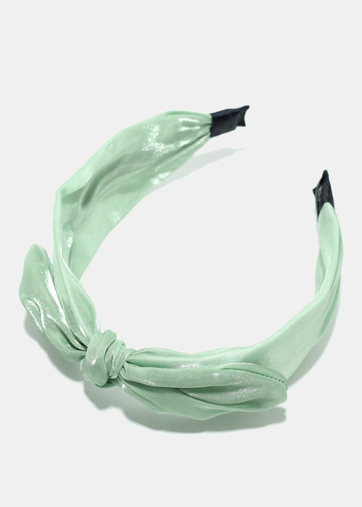 Shimmery Bow Headband Green HAIR - Shop Miss A