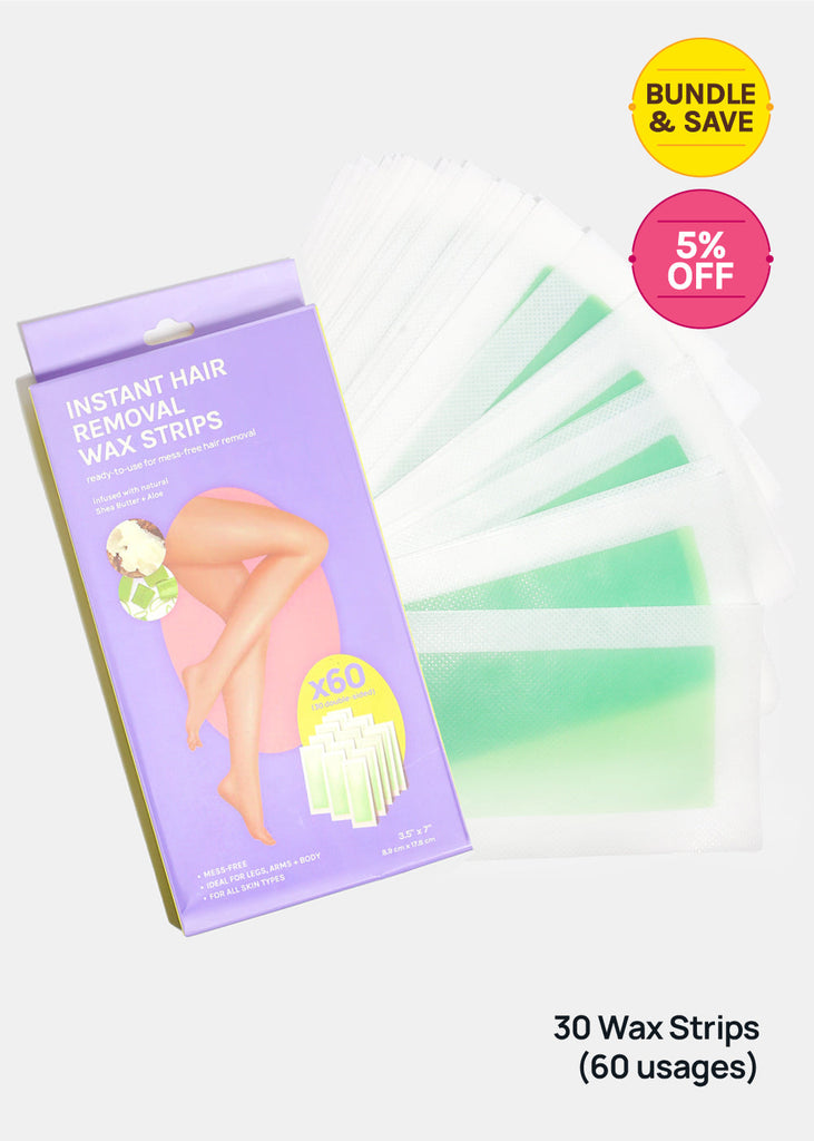 AOA Instant Hair Removal Wax Strips 30 Wax Strips (60 Usages) (SAVE 5%!) Skincare - Shop Miss A