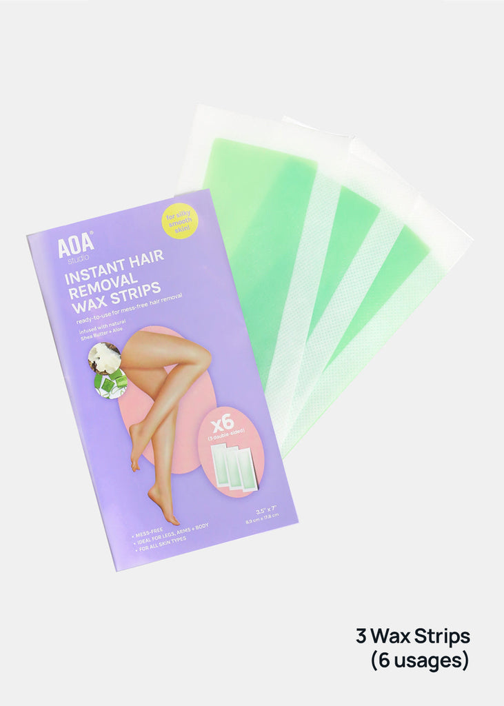 AOA Instant Hair Removal Wax Strips 3 Wax Strips (6 Usages) Skincare - Shop Miss A