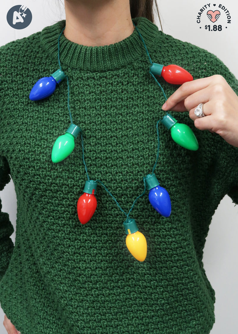 Christmas Bulb Light Up Necklace  JEWELRY - Shop Miss A