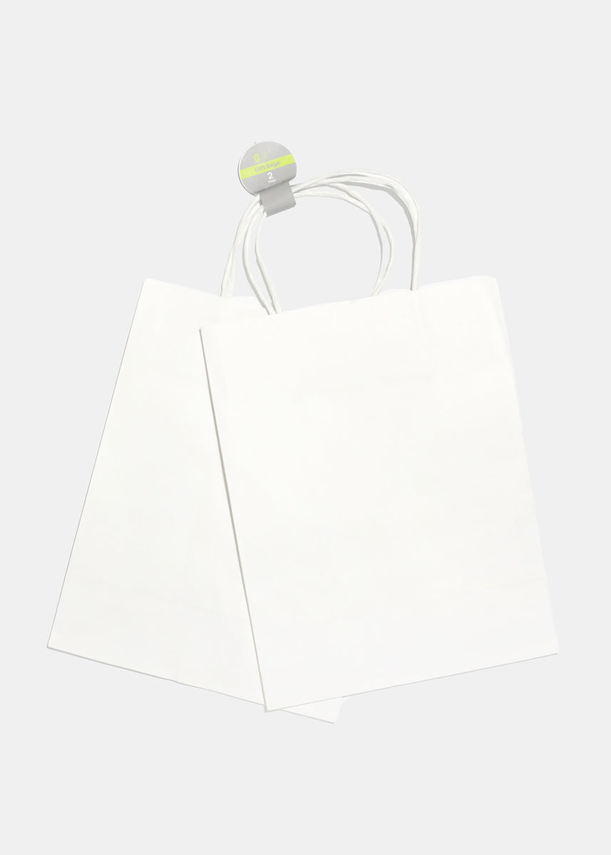 2 White Kraft Gift Paper Bags Shop Miss A