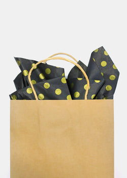Gold Polka Dot Black Gift Tissue Paper  ACCESSORIES - Shop Miss A