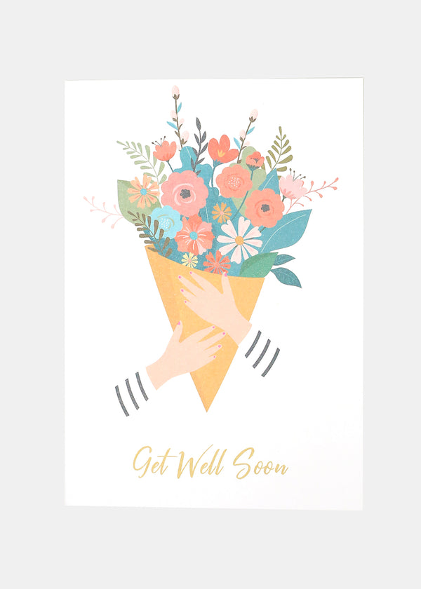 Get Well Soon Flowers Greeting Card 1  LIFE - Shop Miss A