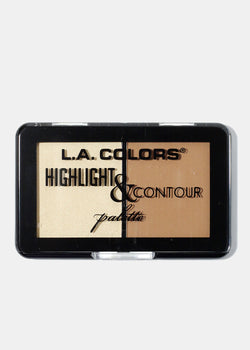 L.A. Colors Highlight & Contour Palette- Light to Medium  COSMETICS - Shop Miss A