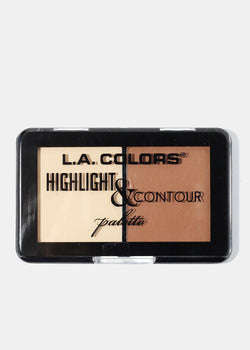 L.A. Colors Highlight & Contour Palette- Medium to Tan  COSMETICS - Shop Miss A