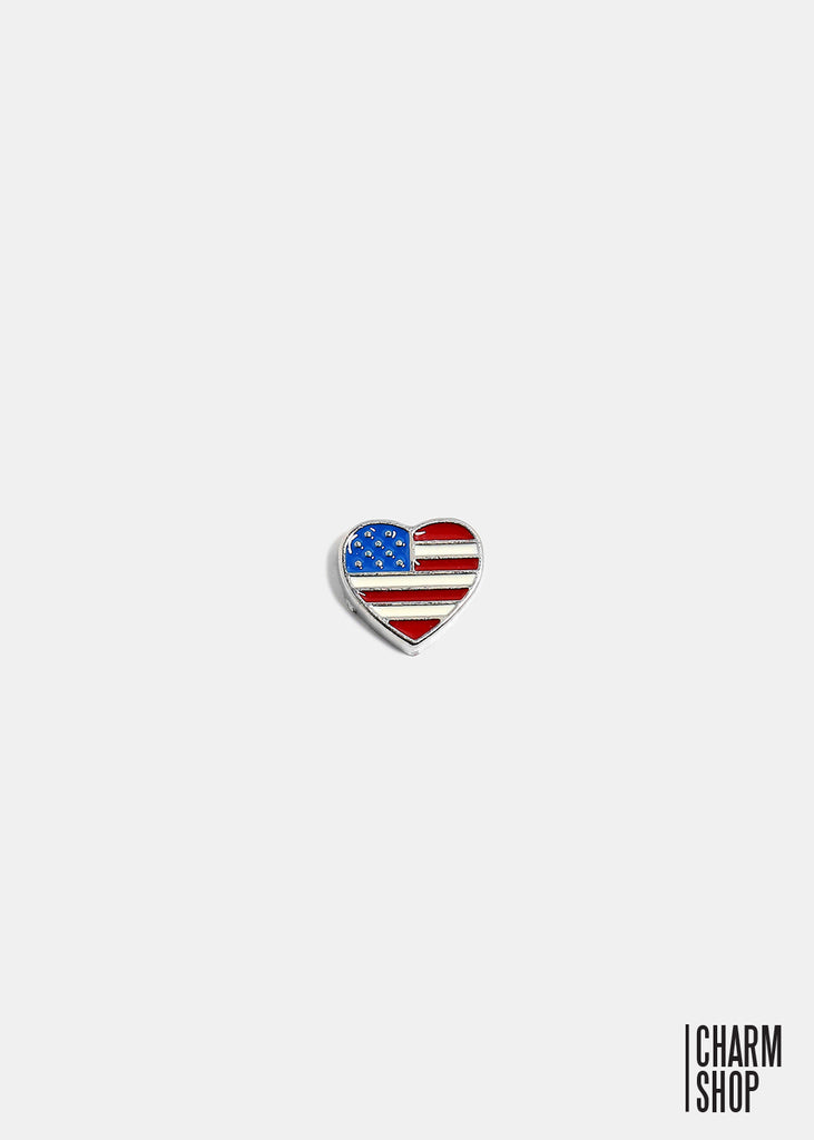Heart American Flag Locket Charm  CHARMS - Shop Miss A