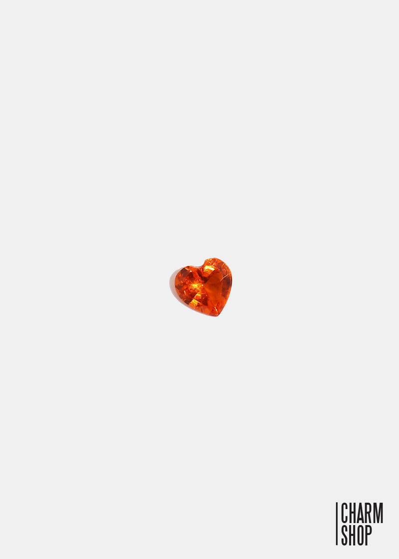 Orange Heart Locket Charm (2 Stones)  CHARMS - Shop Miss A