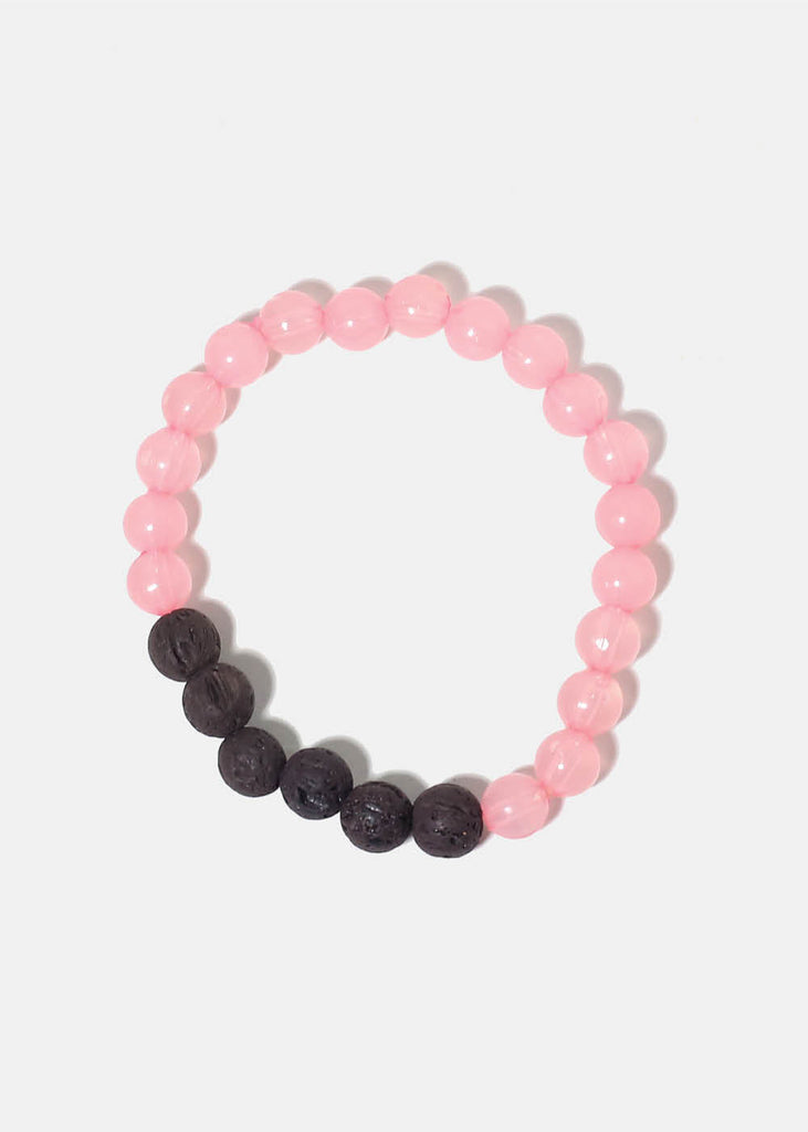 Lava Rock Essential Oil Diffusing Bracelet Pink and Lava JEWELRY - Shop Miss A