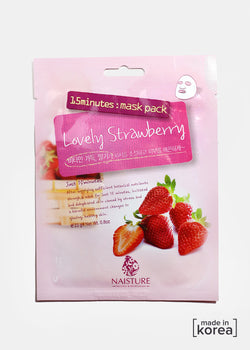 15 Minute Facial Mask - Lovely Strawberry  COSMETICS - Shop Miss A