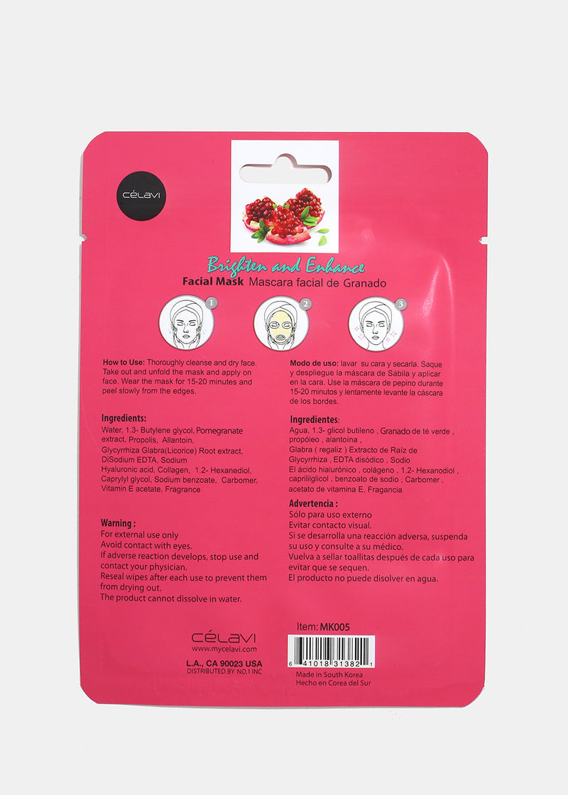 Pomegranate Brighten & Enhance Facial Sheet Mask  COSMETICS - Shop Miss A