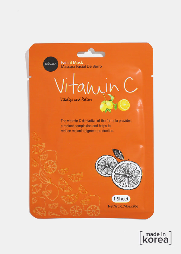 Vitamin C Facial Sheet Mask  COSMETICS - Shop Miss A