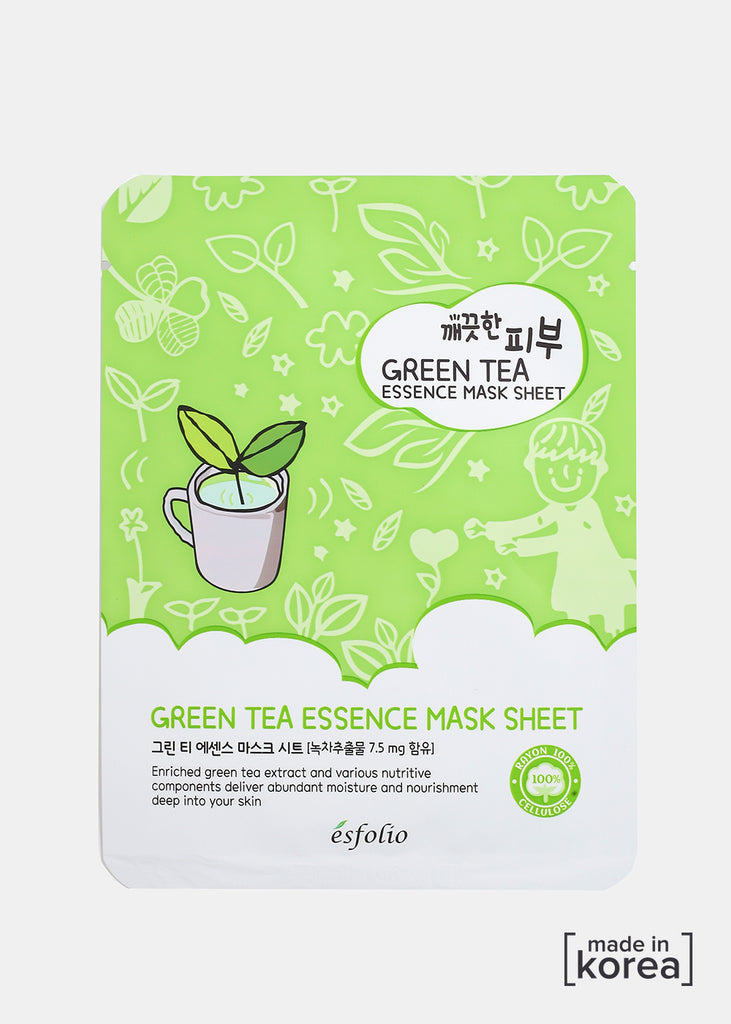 XX ESFOLIO Pure Skin Essence Mask- Green Tea  Skincare - Shop Miss A