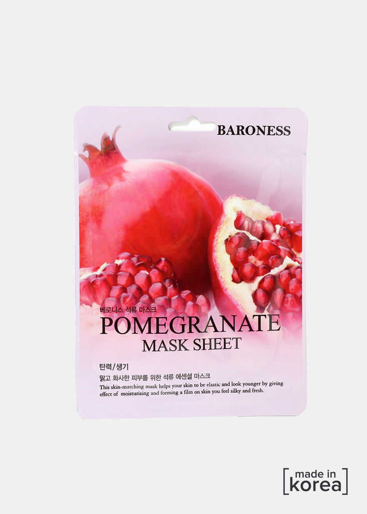 Baroness Sheet Mask- Pomegranate  Skincare - Shop Miss A