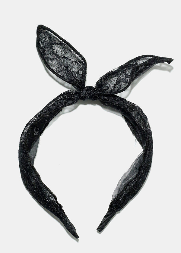 Lace Rabbit Ear Headband  HAIR - Shop Miss A