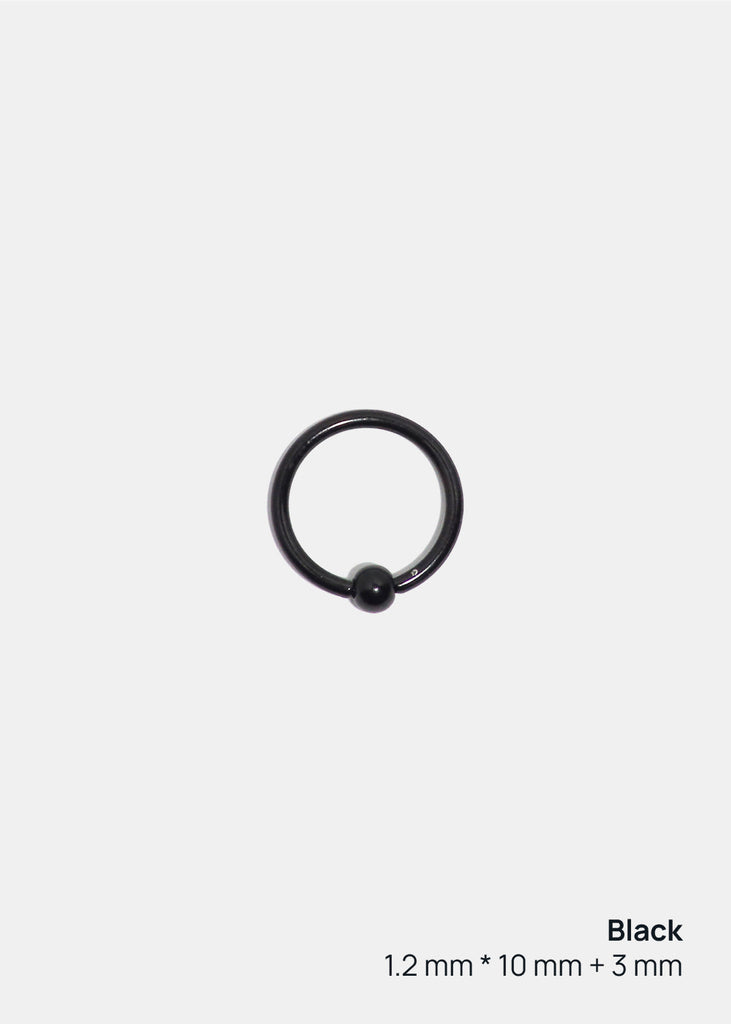 Miss A Body Jewelry - Captive Bead Ring Black (1.2 mm * 10 mm + 3 mm) JEWELRY - Shop Miss A