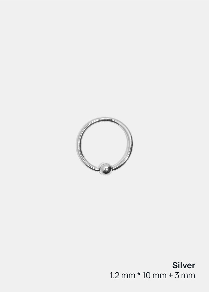 Miss A Body Jewelry - Captive Bead Ring Silver (1.2 mm * 10 mm + 3 mm) JEWELRY - Shop Miss A