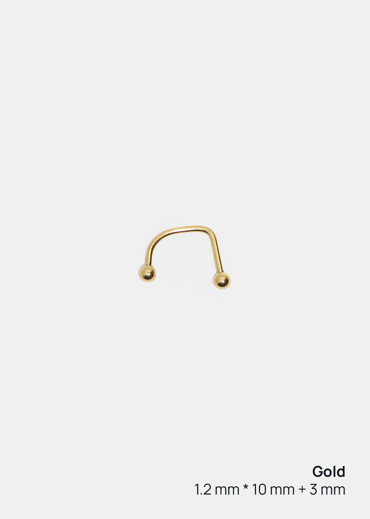 Miss A Body Jewelry - C-Shaped Barbell Monroe Gold JEWELRY - Shop Miss A