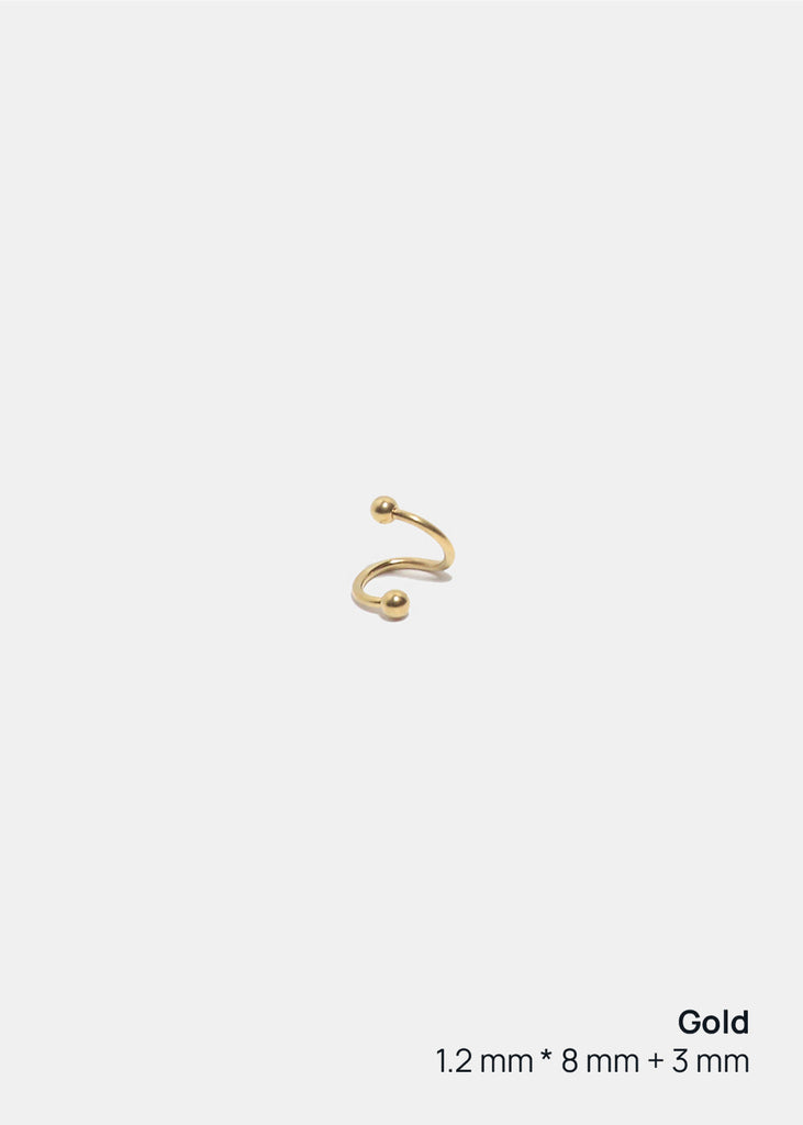 Miss A Body Jewelry - Spiral Ball Hoop Earring Gold JEWELRY - Shop Miss A