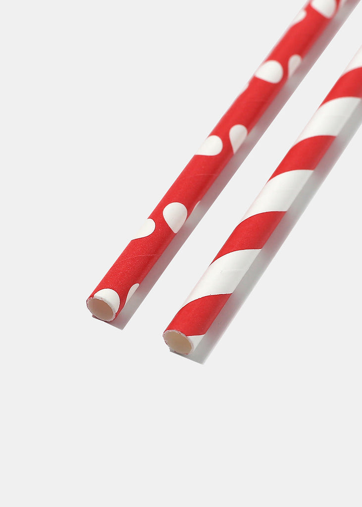 Miss A Party Paper Straws Red Dots Stripes SALE - Shop Miss A