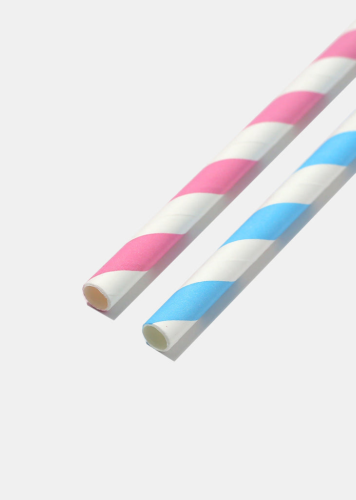 Miss A Party Paper Straws Pink and Blue Stripes ACCESSORIES - Shop Miss A