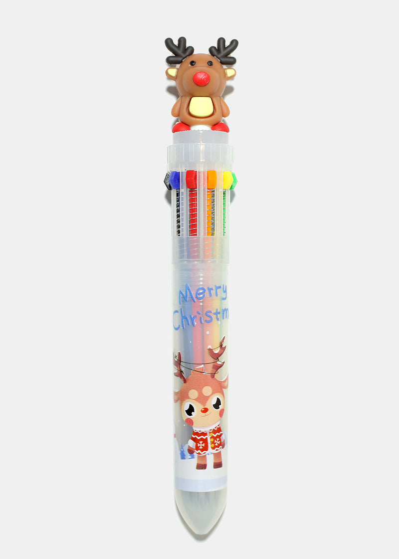 Cute Xmas Multi Color Pen Reindeer ACCESSORIES - Shop Miss A