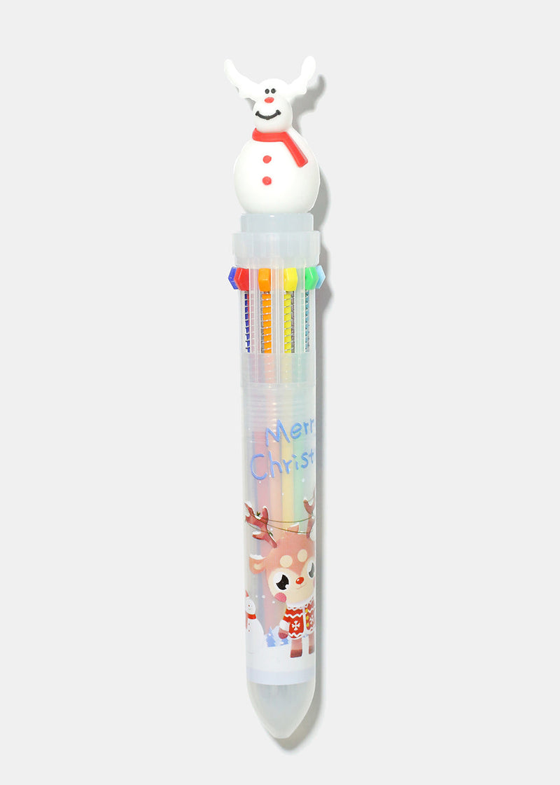 Cute Xmas Multi Color Pen Snowman ACCESSORIES - Shop Miss A