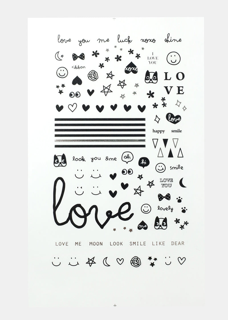 Love Deco Nail Art Sticker Sheet  NAILS - Shop Miss A