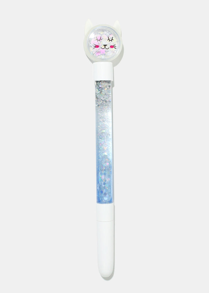 Winter Cat Snow Globe Pen Blue ACCESSORIES - Shop Miss A