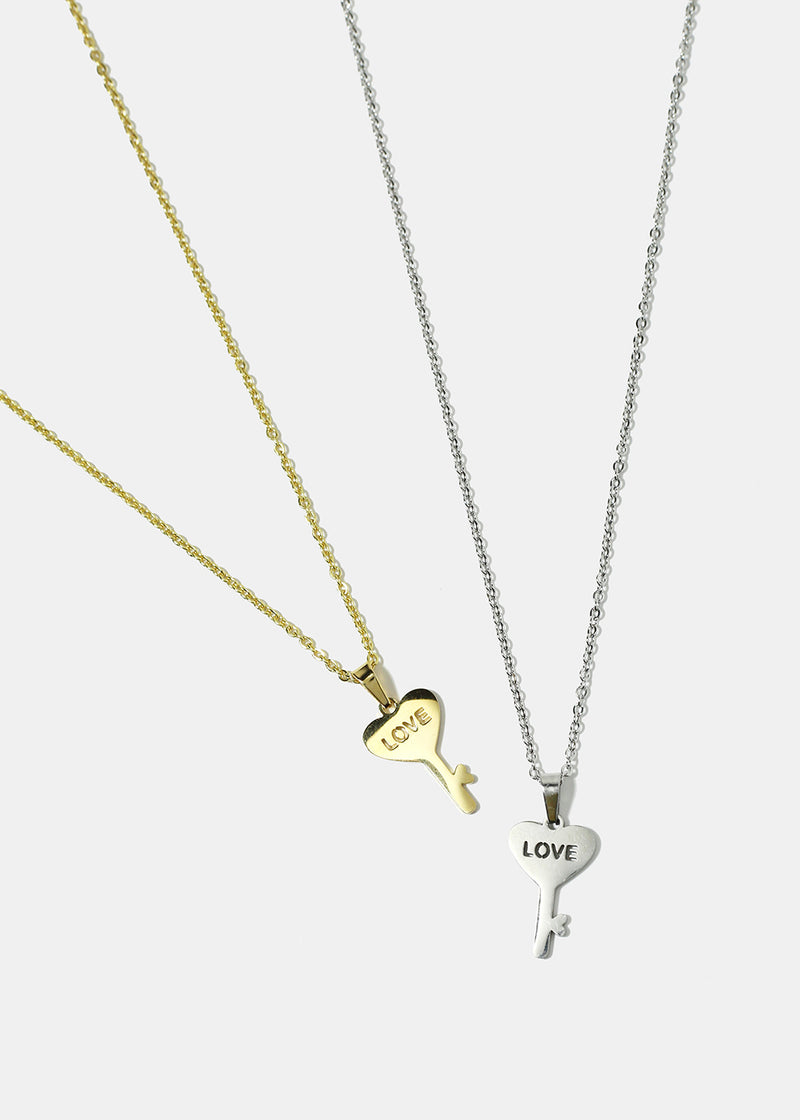 "LOVE" in Heart Key Necklace  JEWELRY - Shop Miss A
