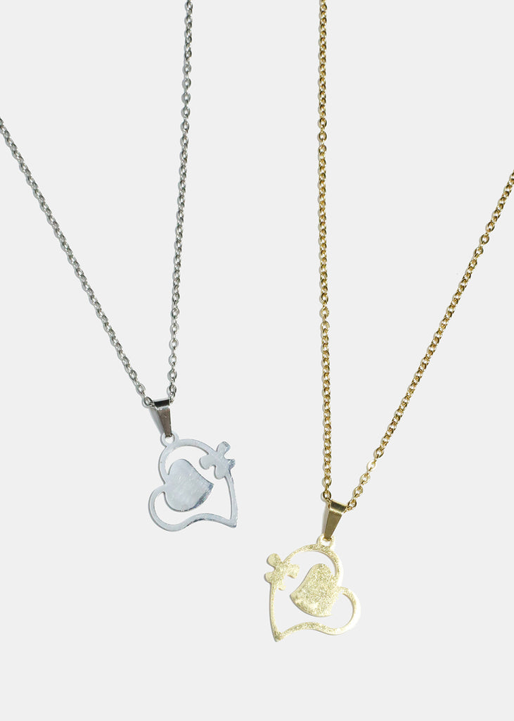 Double Heart Necklace  JEWELRY - Shop Miss A