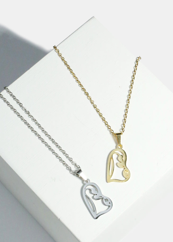 Flower and Heart Necklace  JEWELRY - Shop Miss A