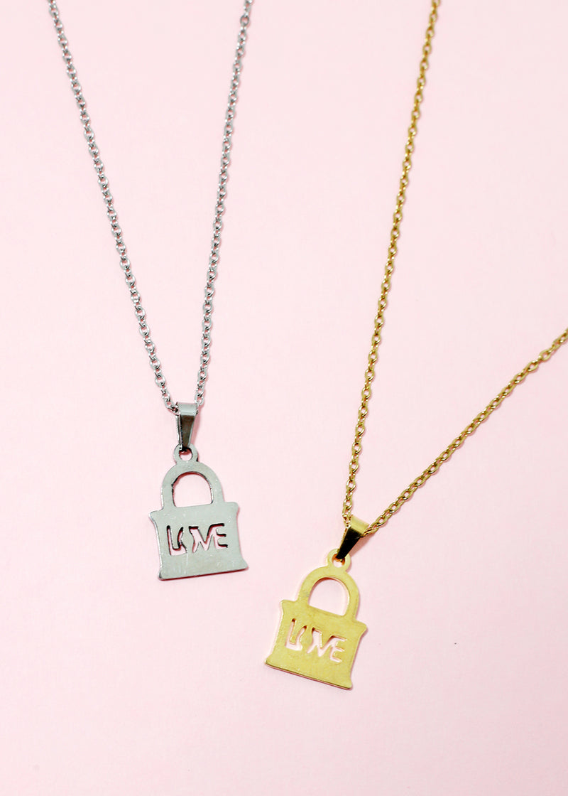 "LOVE" in Lock Necklace  JEWELRY - Shop Miss A