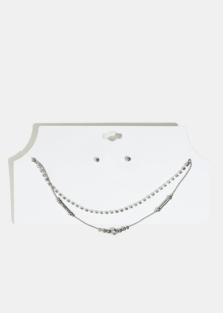 Necklace & Earrings Set Silver JEWELRY - Shop Miss A