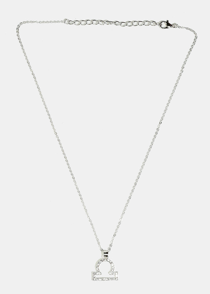 Rhinestone-Studded Libra Necklace  JEWELRY - Shop Miss A