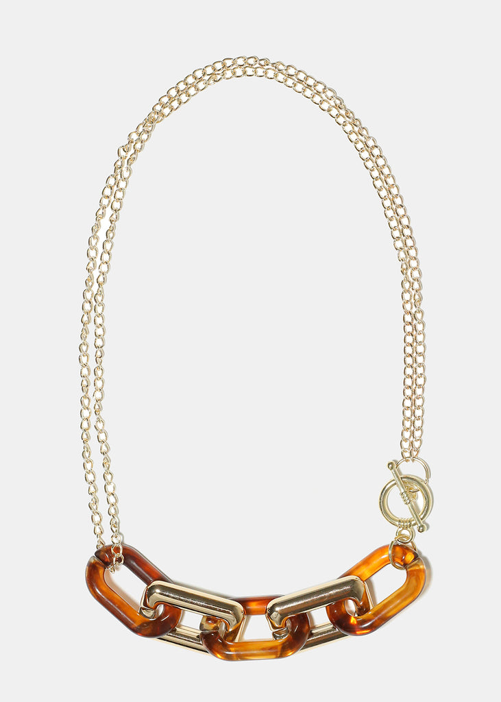 Tortoise Linked Necklace Gold JEWELRY - Shop Miss A