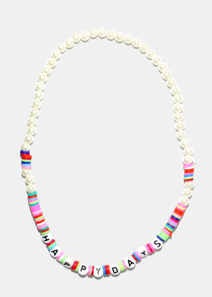 "Happy Days" Bead & Pearl Necklace  JEWELRY - Shop Miss A