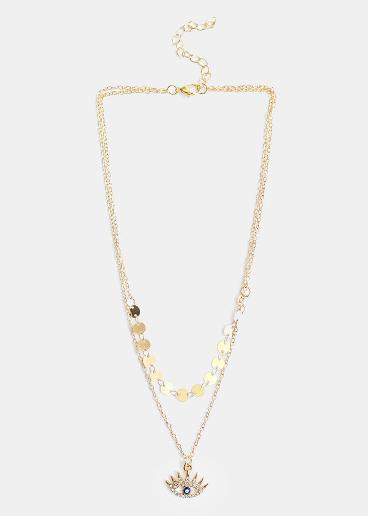 Evil Eye Necklace Gold JEWELRY - Shop Miss A