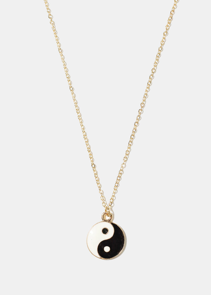 Yin & Yang Necklace Black JEWELRY - Shop Miss A