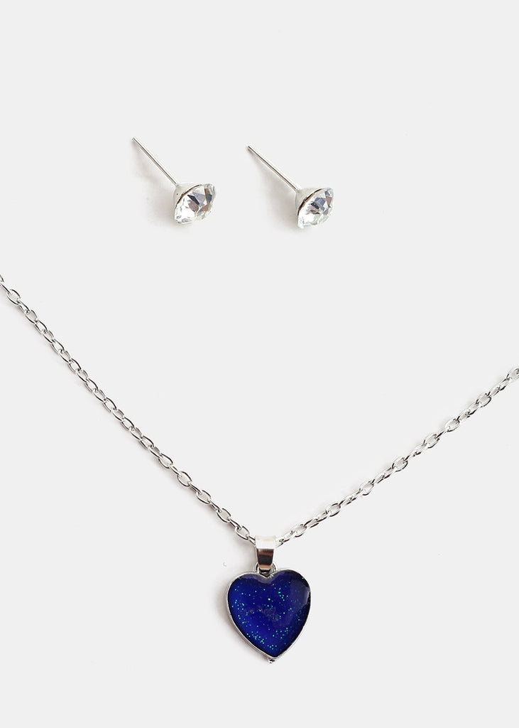 Heart Mood Necalce Silver JEWELRY - Shop Miss A