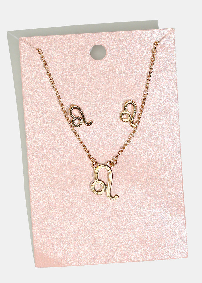 Astrology Necklace & Earrings Set Leo JEWELRY - Shop Miss A