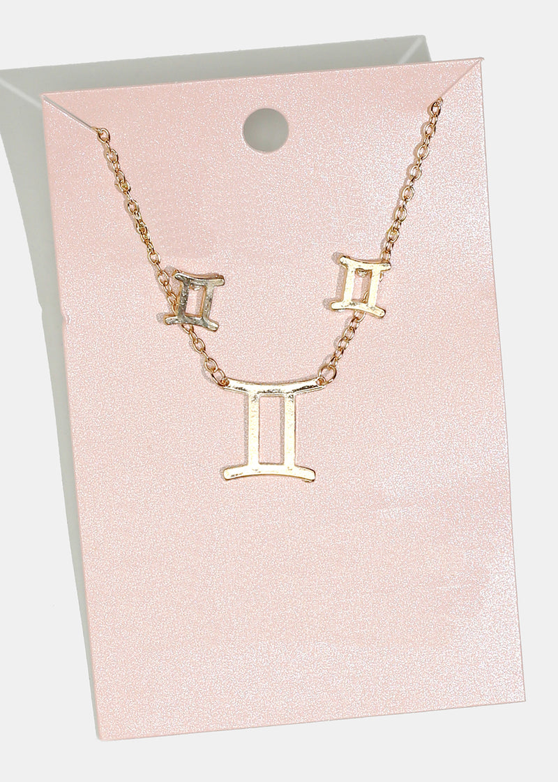Astrology Necklace & Earrings Set Gemini JEWELRY - Shop Miss A