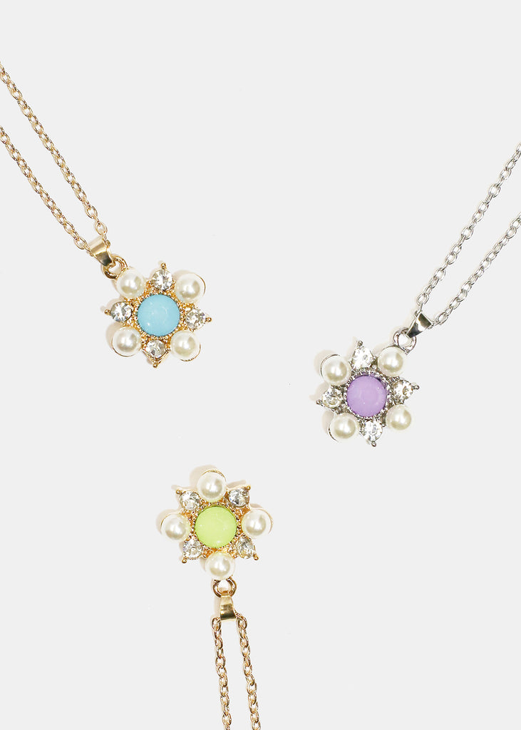 Flower Necklace & Earrings Set  JEWELRY - Shop Miss A