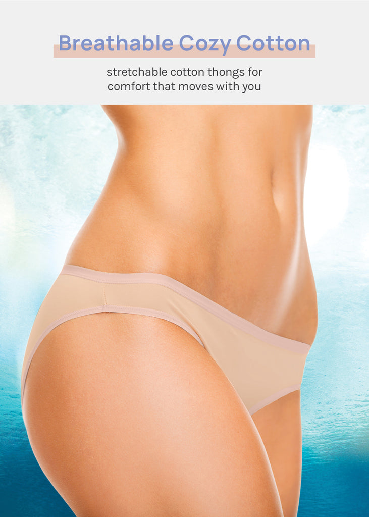 Her. Cotton Stretch Thong - Nude  ACCESSORIES - Shop Miss A