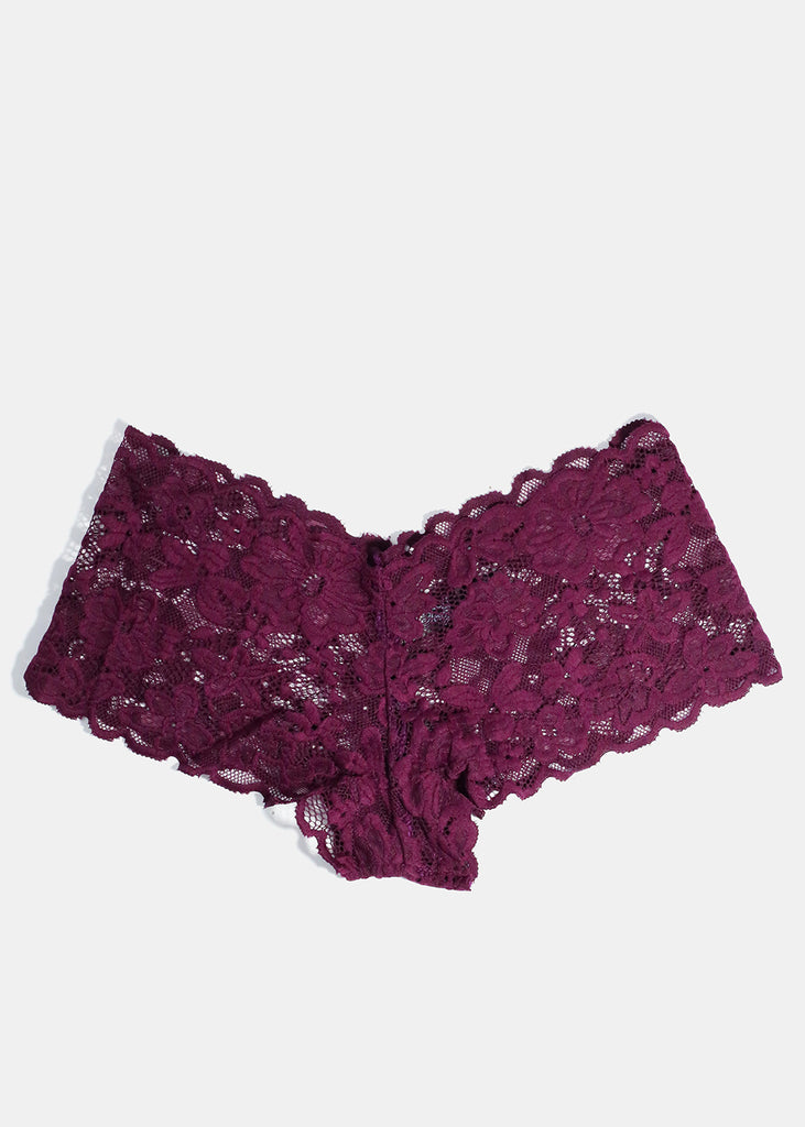 Maroon Lace Cheeky  ACCESSORIES - Shop Miss A