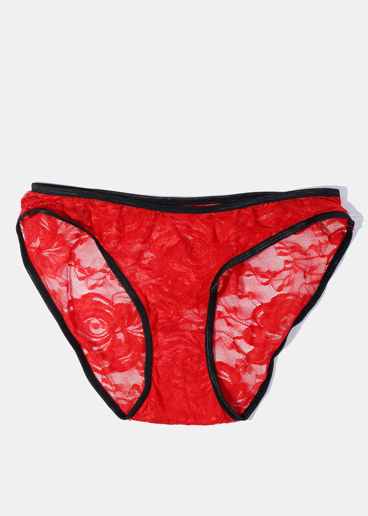 Red Lace Panty  ACCESSORIES - Shop Miss A