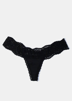 Lacy Black Classic Thong  ACCESSORIES - Shop Miss A